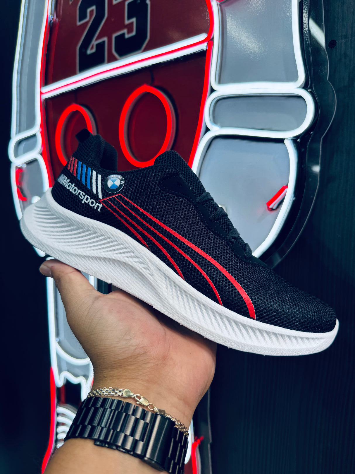 ADEPORTIVO PUMA NEGRO ROJO