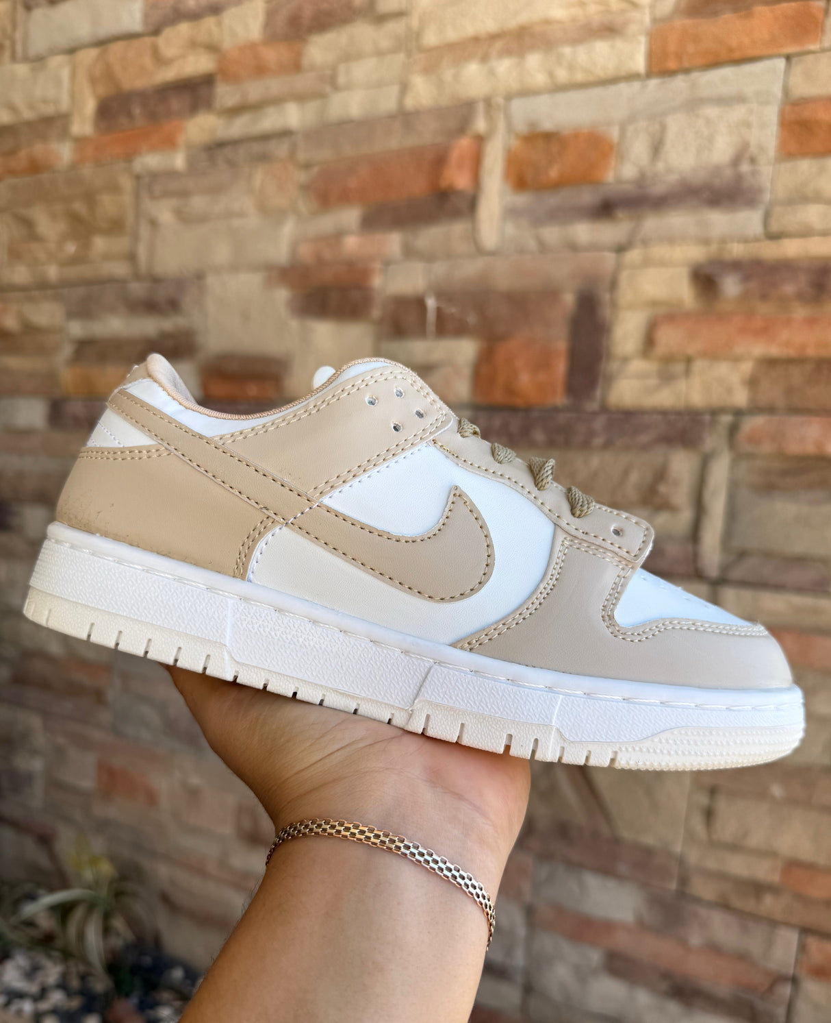 DUNK BEIGE BLANCO