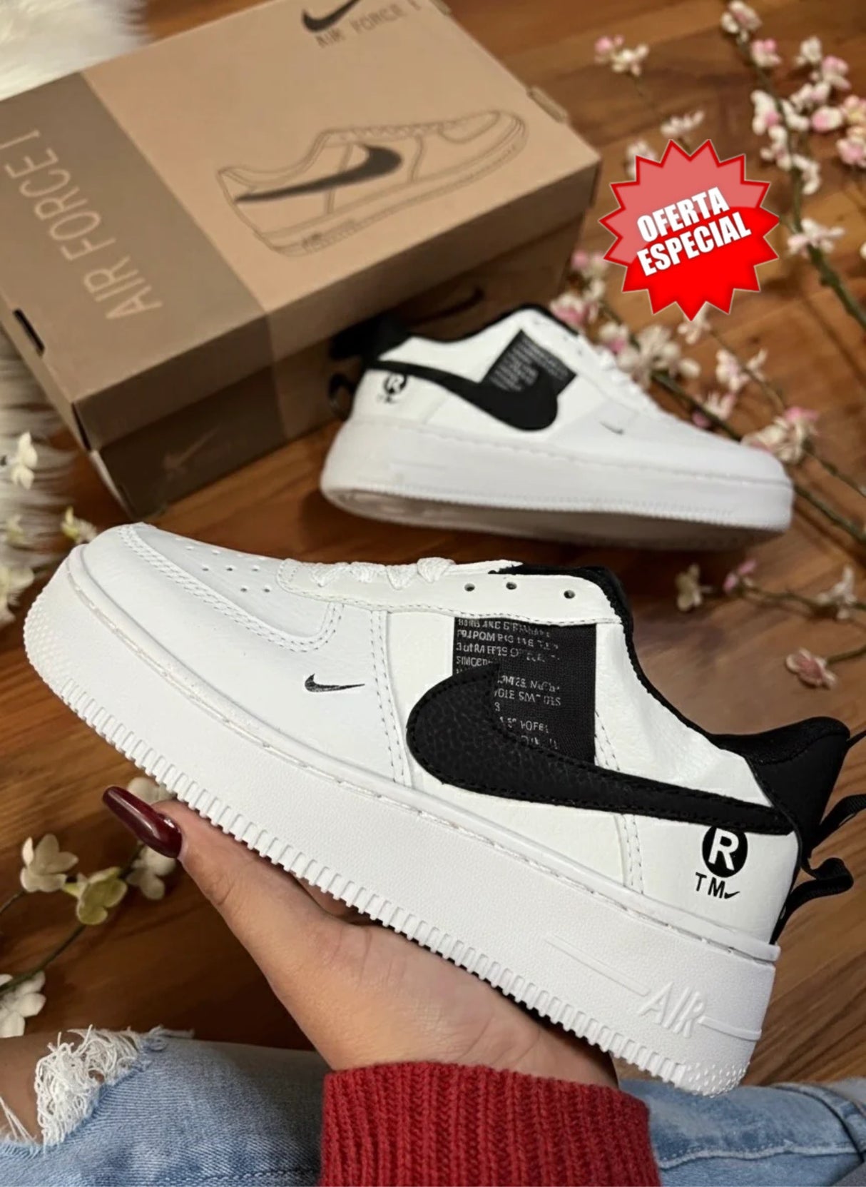 AF1 BLANCO NEGRO TM_