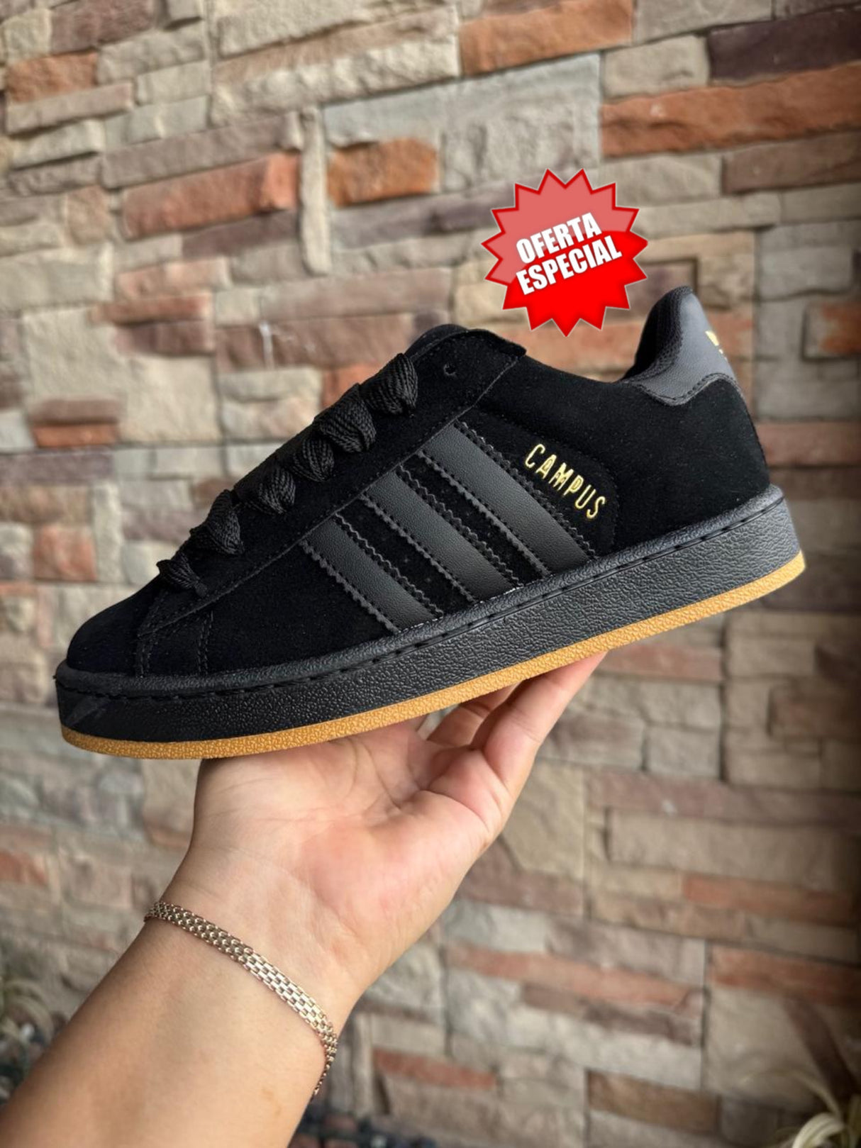 ADIDAS CAMPUS NEGRO ORO_