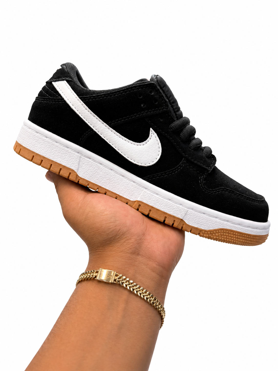 DUNK NEGRO BLANCO GAMUZA HQ