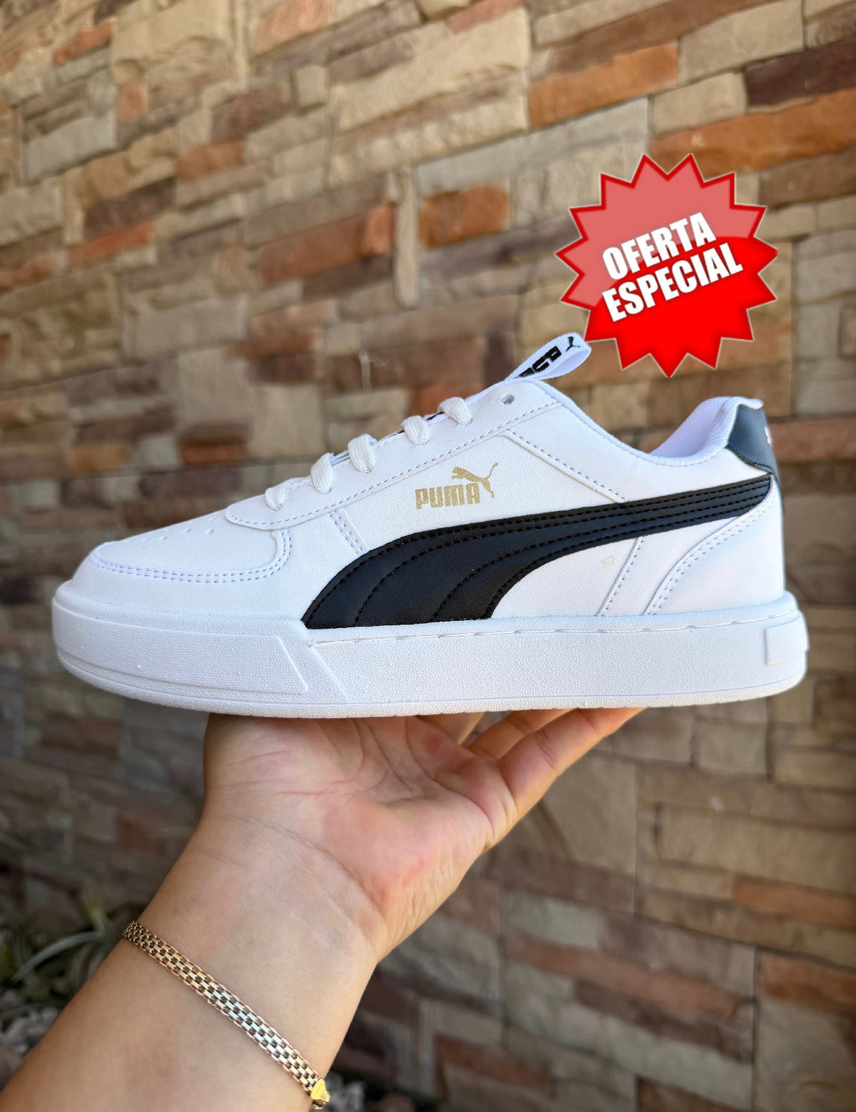 PUMA CAVEN BLANCO NEGRO_