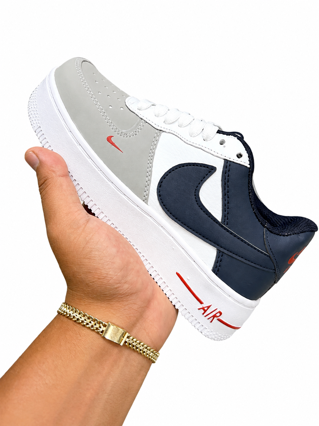 AF1 GRIS BLANCO MARINO