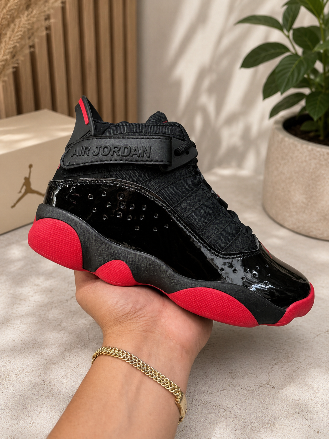 6 AROS NEGRO ROJO