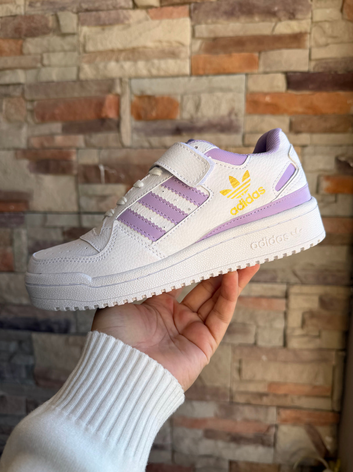 ADIDAS FORUM BLANCO LILA ORO