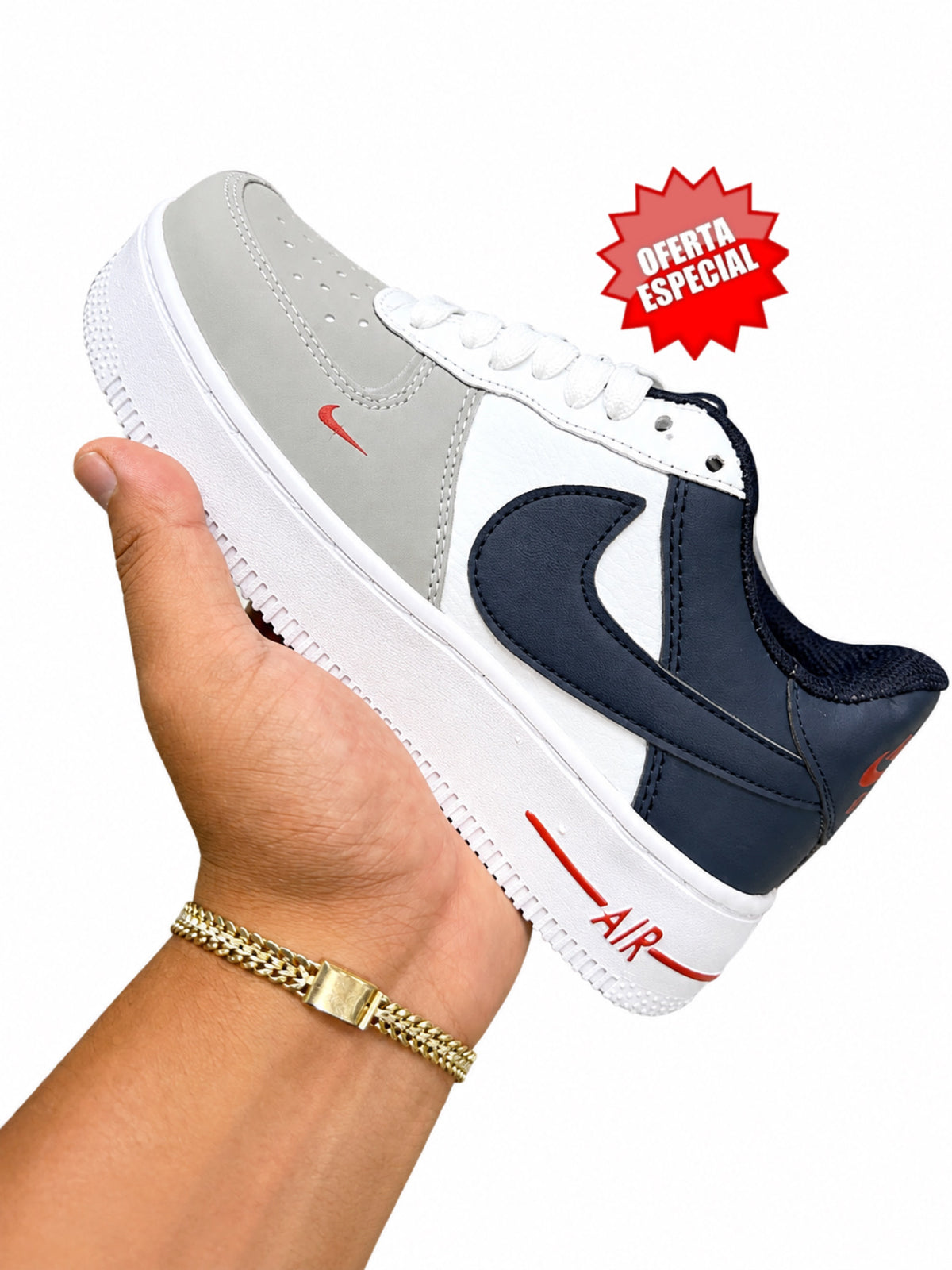 AF1 GRIS BLANCO MARINO