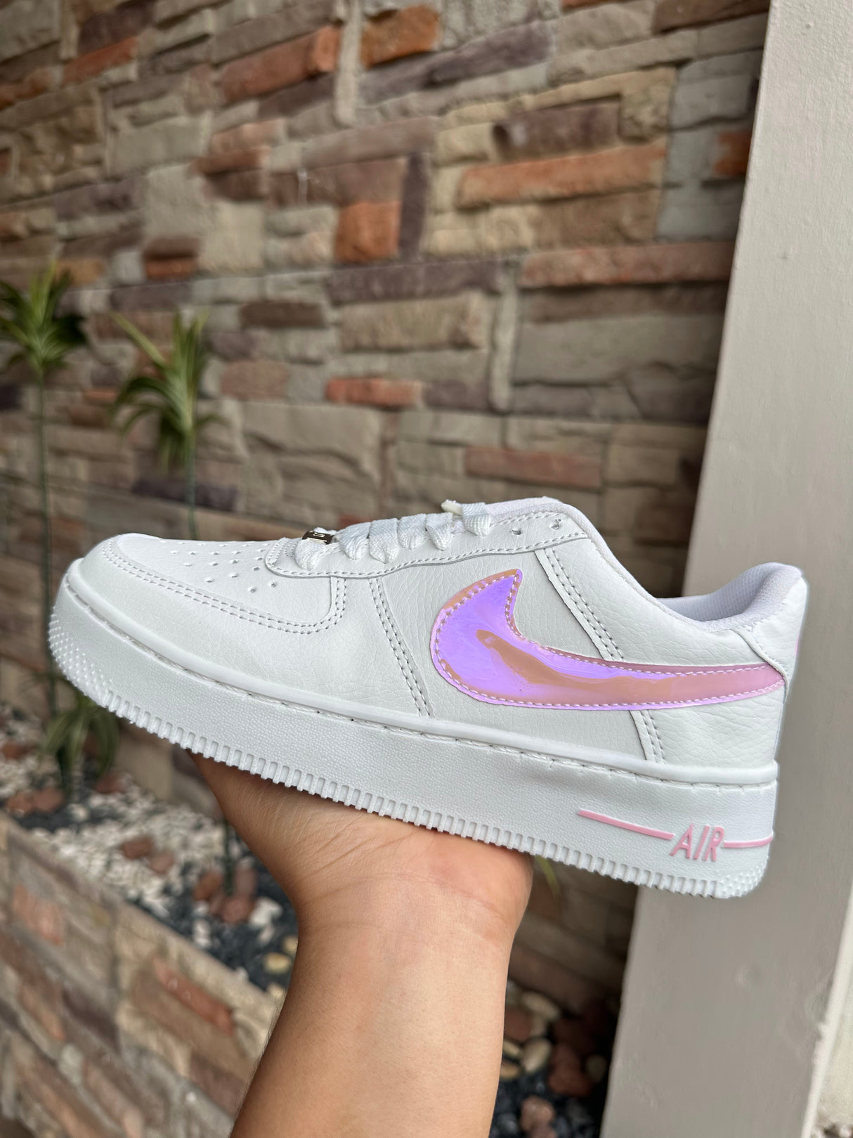 AF1 BLANCO ROSA CHAROL