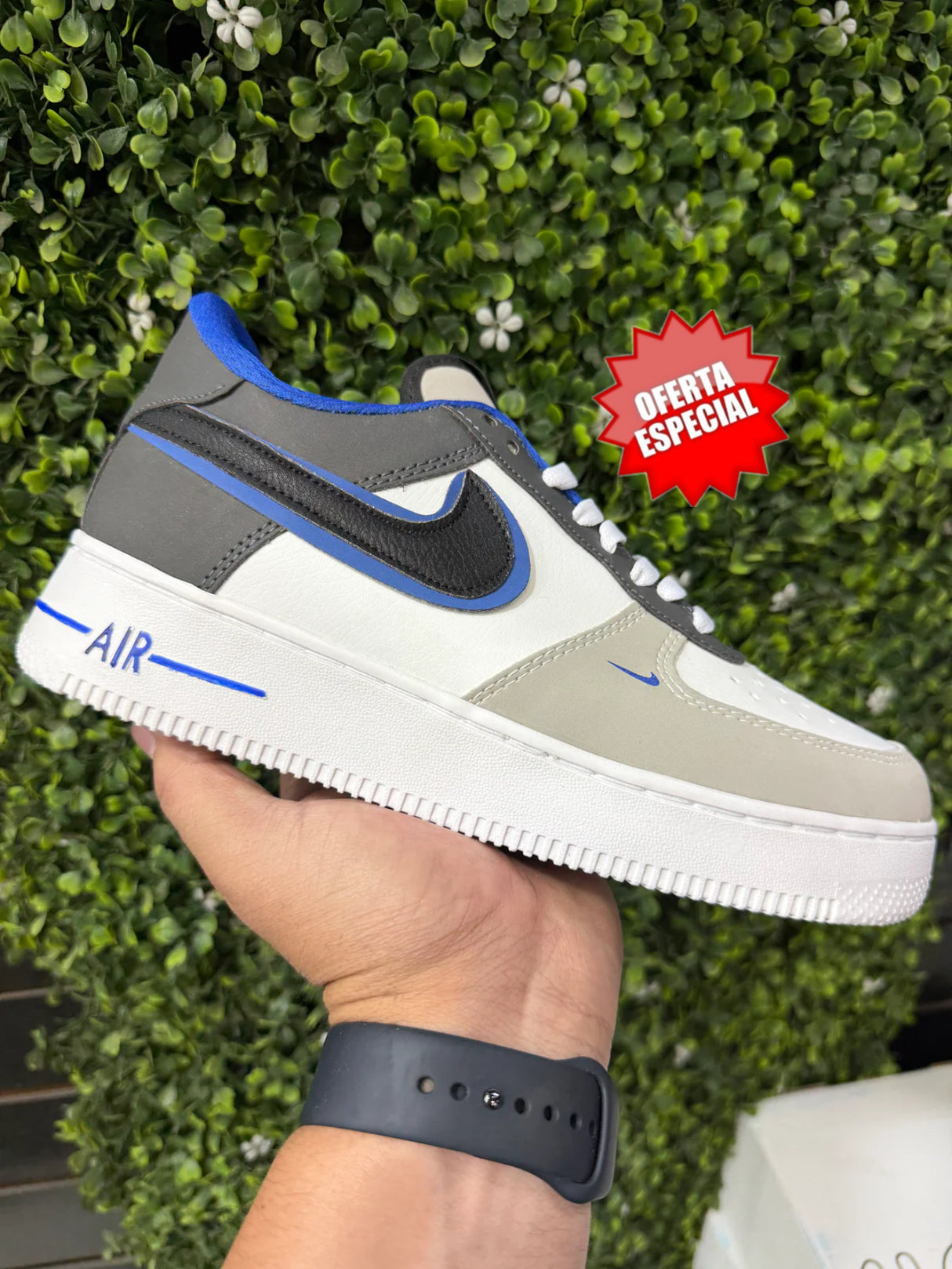 AF1 BCO OXFORD GRIS NEGRO REY_