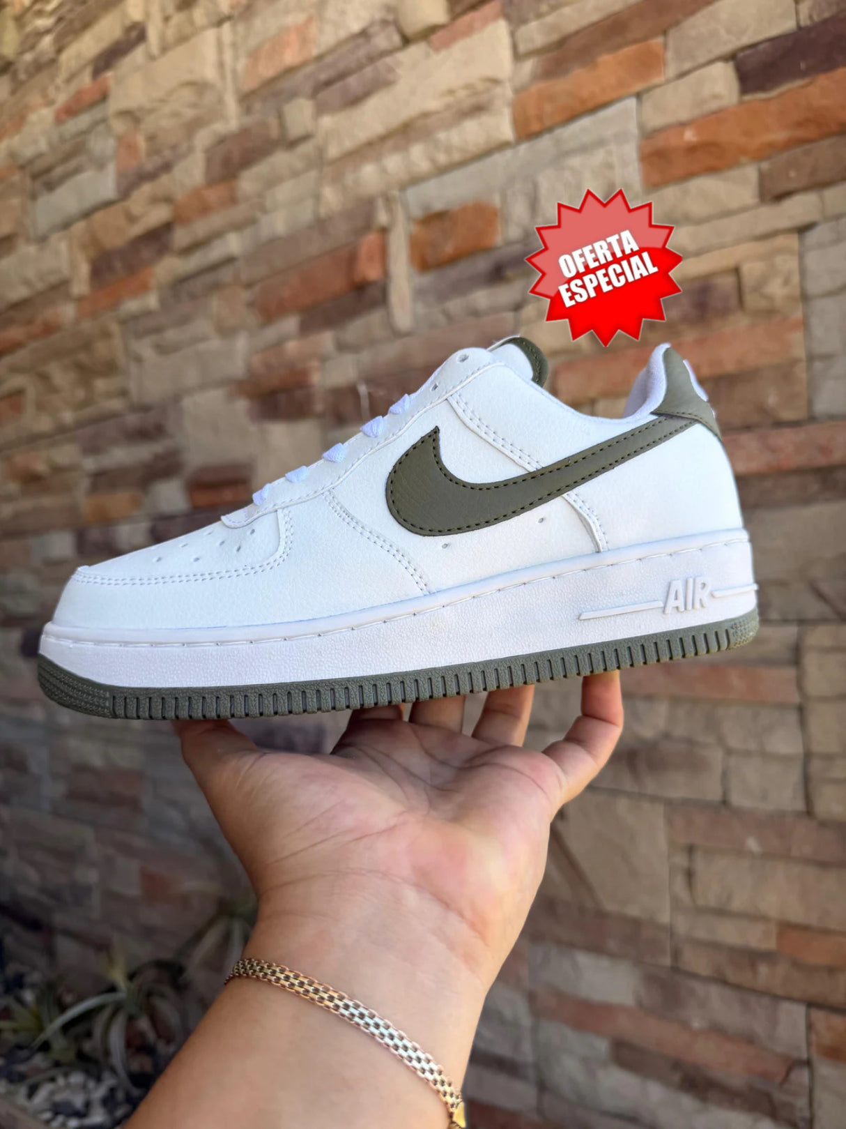 AF1 BLANCO VERDE OLIVO_