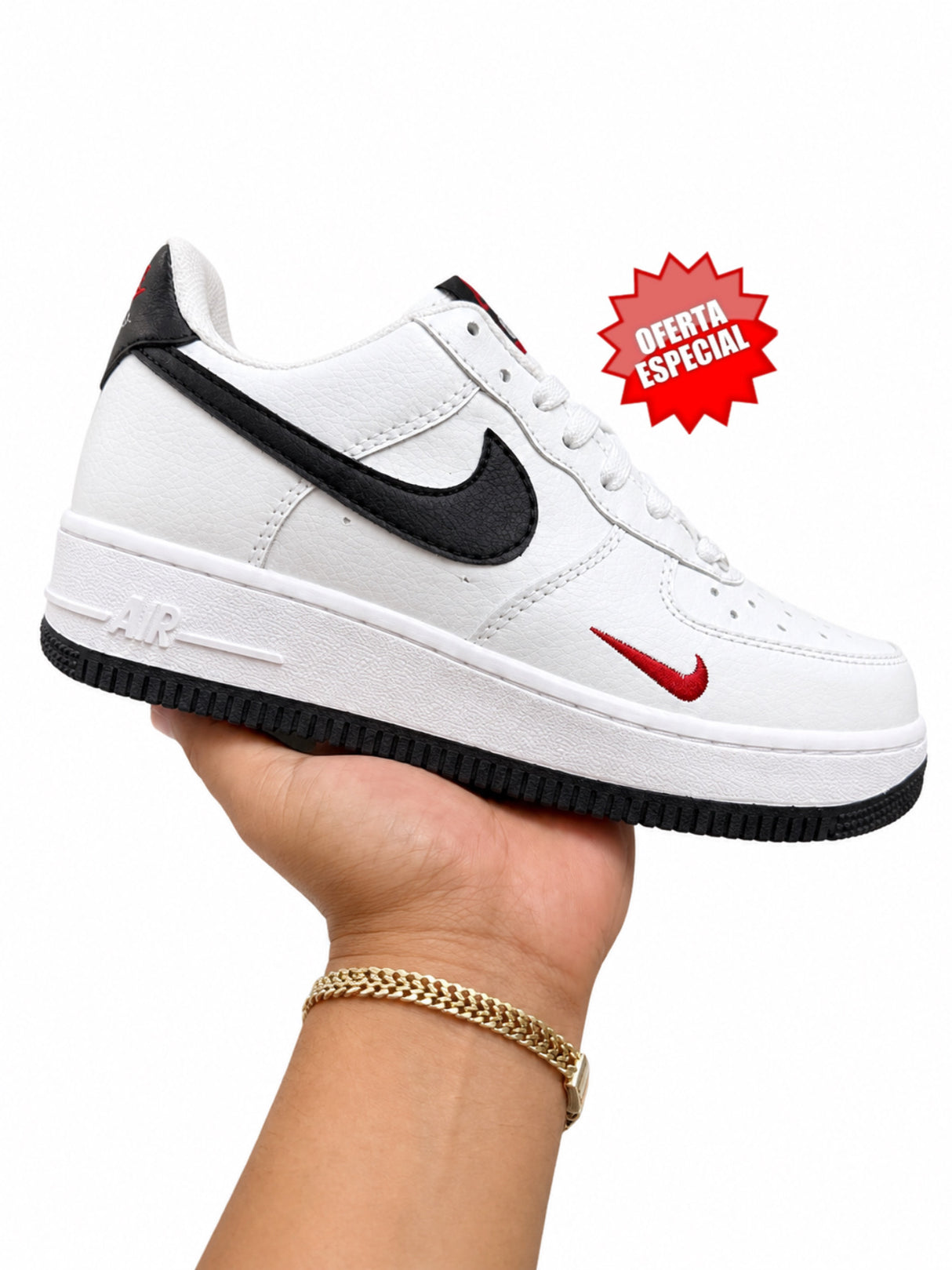 AF1 BLANCO NEGRO ROJO