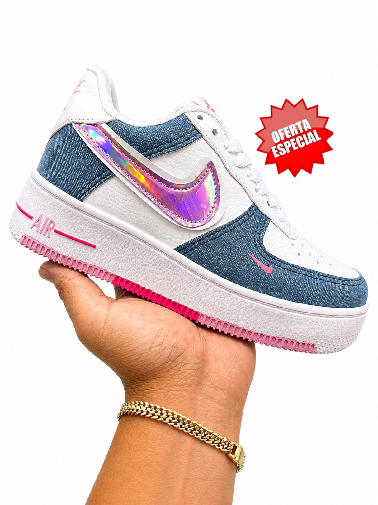 AF1 MEZCLILLA BLANCO ROSA