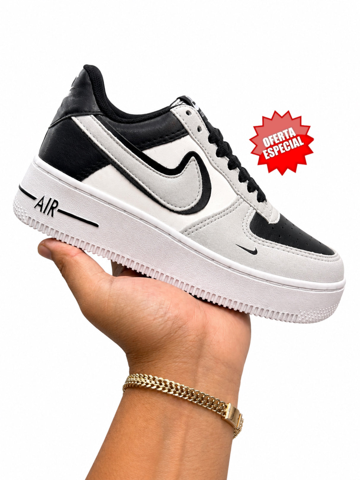 AF1 GRIS BCO NEGRO DOS PIPAS