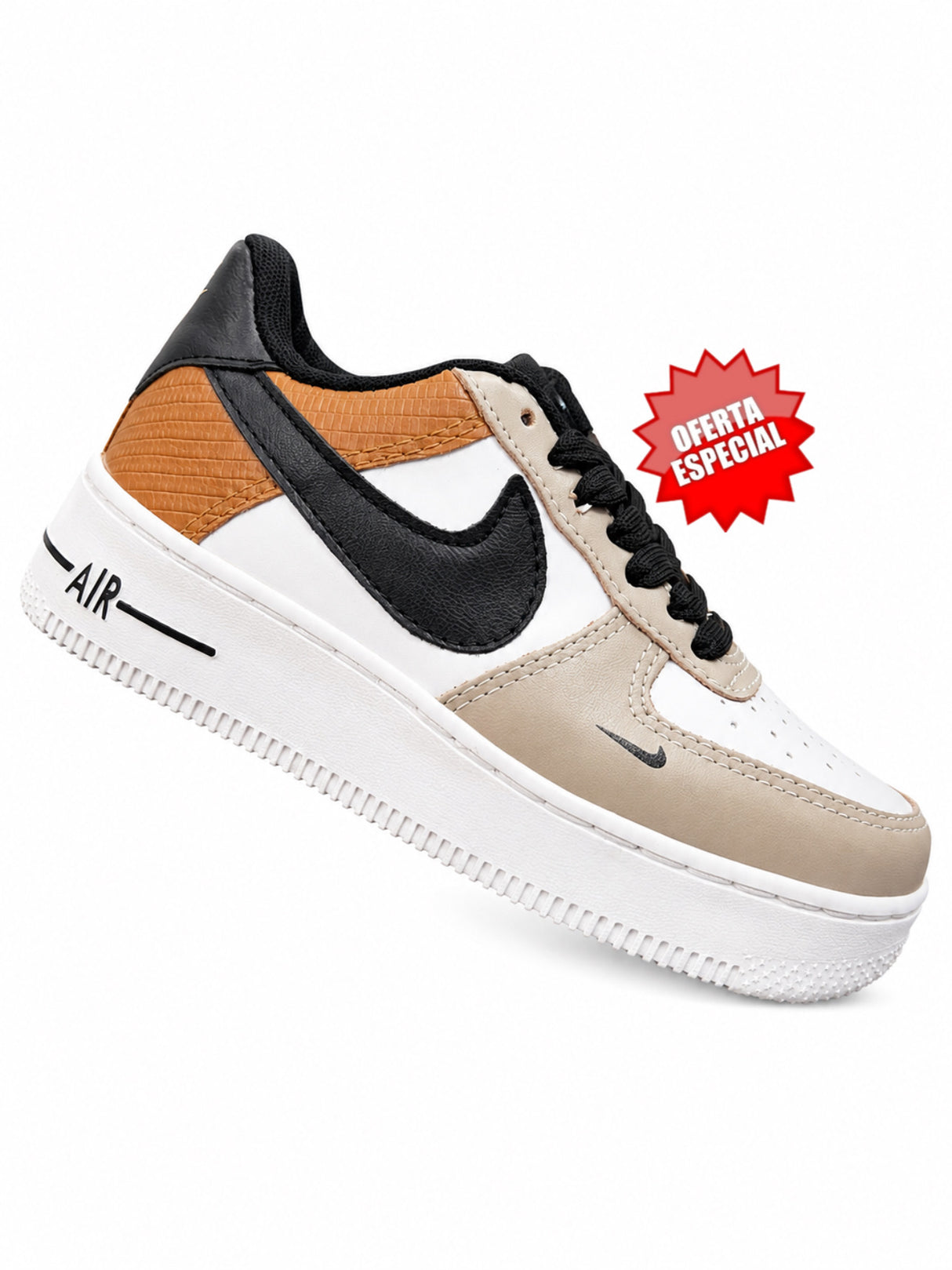 AF1 BLANCO NEGRO CAMEL