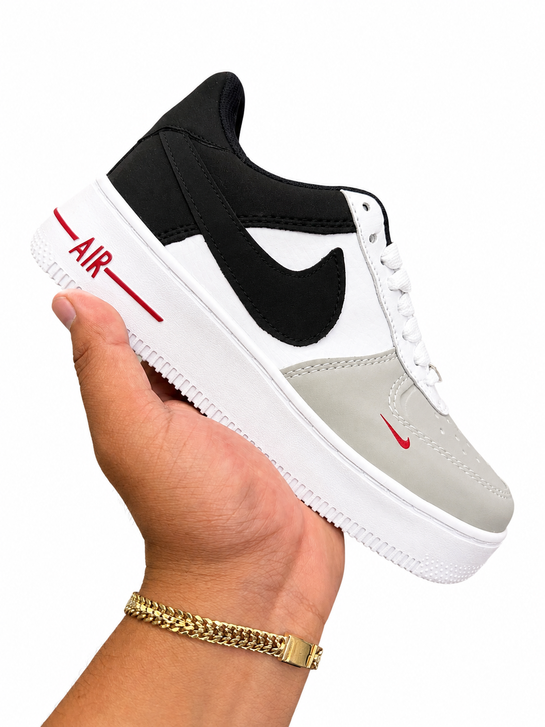 AF1 GRIS BLANCO NEGRO BOOK